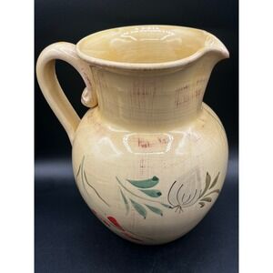 Crate & Barrel Ceramiche‎ Alfa Pitcher-Italy-Hand Painted-8.5" Tall